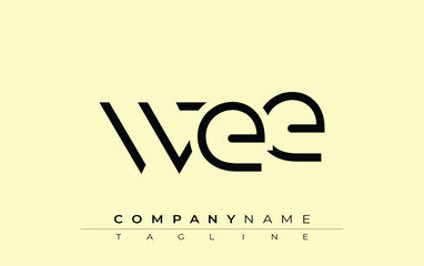 WEE abstract letter design. Modern Business Logo Design With Abstract Typography and Contemporary Style