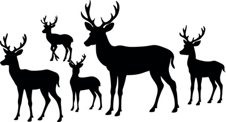 deer vector silhouettes