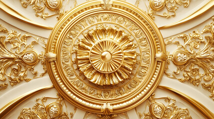 Ornate Golden Ceiling Design on W  F5666