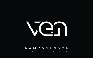 VEN abstract letter design. Modern Business Logo Design With Abstract Typography and Contemporary Style