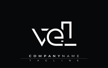 VEL abstract letter design. Modern Business Logo Design With Abstract Typography and Contemporary Style