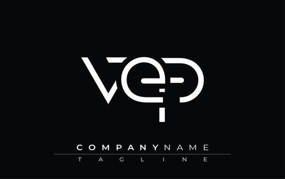 VEP abstract letter design. Modern Business Logo Design With Abstract Typography and Contemporary Style
