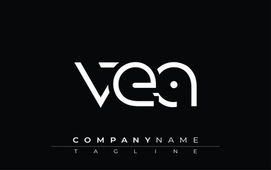 VEA abstract letter design. Modern Business Logo Design With Abstract Typography and Contemporary Style