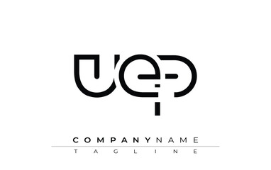 UEP abstract letter design. Modern Business Logo Design With Abstract Typography and Contemporary Style