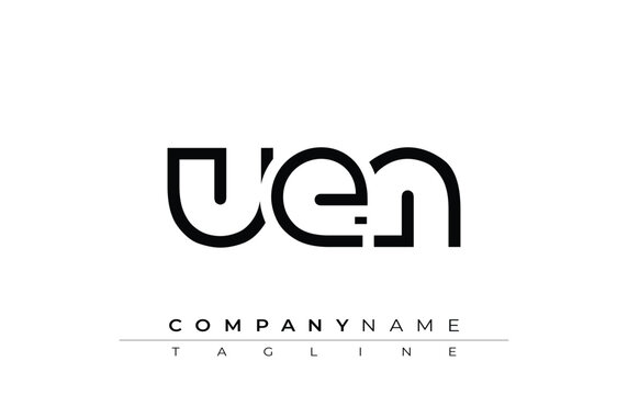 UEN abstract letter design. Modern Business Logo Design With Abstract Typography and Contemporary Style