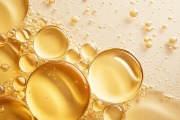Close-up of oily facial serum drops