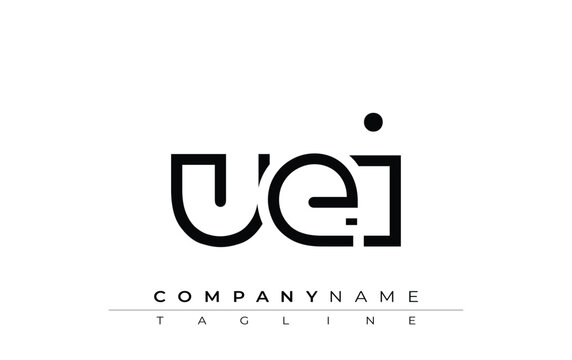 UEI abstract letter design. Modern Business Logo Design With Abstract Typography and Contemporary Style
