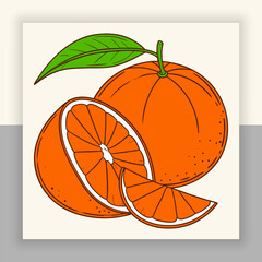 Watercolor orange background