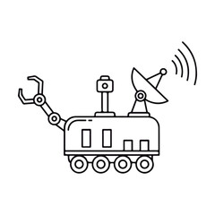 Space Rover Outline Icon.
