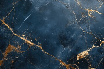 Deep navy blue marble with gold veins