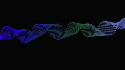 beautiful abstract wave technology background with blue light digital effect corporate concept