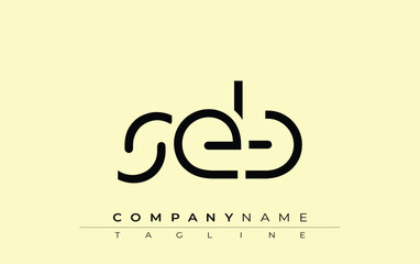 SEB abstract letter design. Modern Business Logo Design With Abstract Typography and Contemporary Style