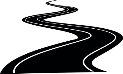 winding road on a white background © VectEasy
