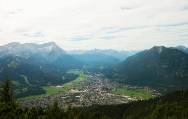 Scenic View of Garmisch-Partenkirchen and the Bavarian Alps