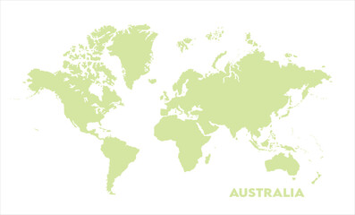 Naklejka premium Interactive world map with Australia focus-13, Map of Australia, highlighted on the world map, Australia on the world map, Satellite view, Australia location on the globe.