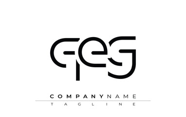 Obraz premium QEG abstract letter design. Modern Business Logo Design With Abstract Typography and Contemporary Style