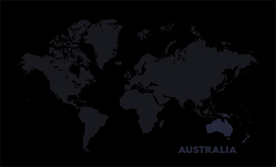 Vector world map with Australia-13, Map of Australia, highlighted on the world map, Australia on the world map, Satellite view, Australia location on the globe.