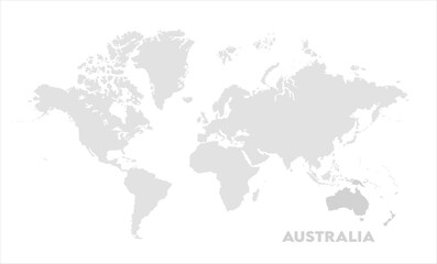 World map with Australia focus-13, Map of Australia, highlighted on the world map, Australia on the world map, Satellite view, Australia location on the globe.