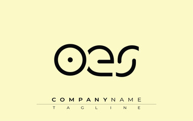 OES abstract letter design. Modern Business Logo Design With Abstract Typography and Contemporary Style