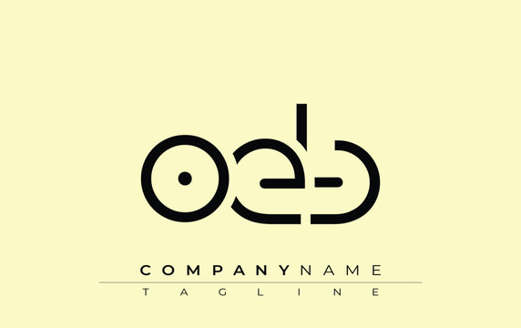 OEB abstract letter design. Modern Business Logo Design With Abstract Typography and Contemporary Style