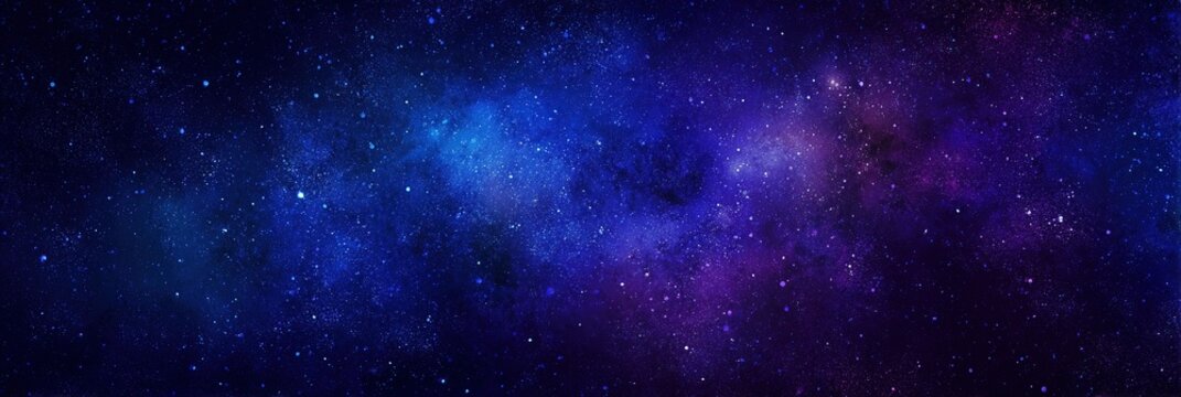 Fanciful Galaxy Sky with Vibrant Stars and Colorful Nebulas, Magical Cosmic Scenery, Clean Design