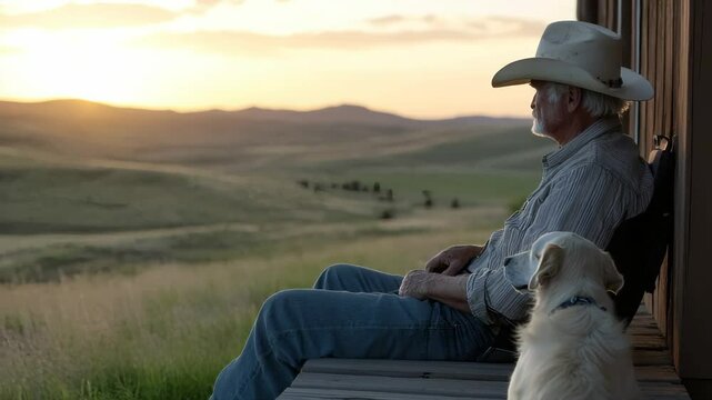 Ranch spirit: cowboy captured in daily task, embodying resilience, hard labor, pride, deep rooted values of American West, honoring legacy and cultural significance in rugged frontier life