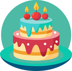 birthday cake with candles