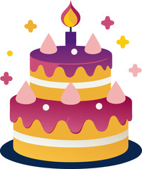 birthday cake vector illustration