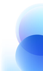 Transparent overlapping circles blue and purple modern white blur background
