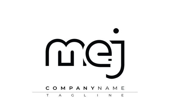 MEJ abstract letter design. Modern Business Logo Design With Abstract Typography and Contemporary Style