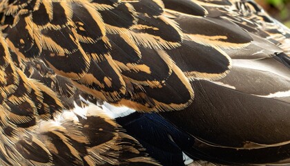 Molting Duck Feather Close-Up