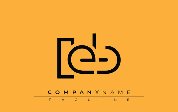 LEB abstract letter design. Modern Business Logo Design With Abstract Typography and Contemporary Style