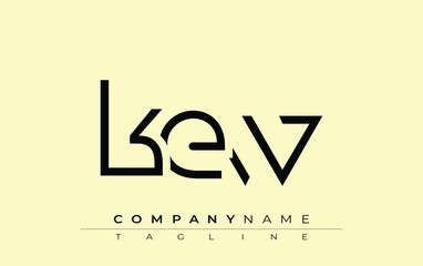 Fototapeta premium KEW abstract letter design. Modern Business Logo Design With Abstract Typography and Contemporary Style