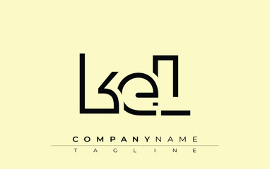 KEL abstract letter design. Modern Business Logo Design With Abstract Typography and Contemporary Style