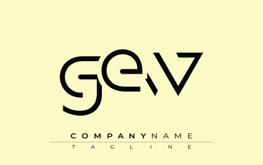 GEW abstract letter design. Modern Business Logo Design With Abstract Typography and Contemporary Style