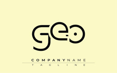 GEO abstract letter design. Modern Business Logo Design With Abstract Typography and Contemporary Style
