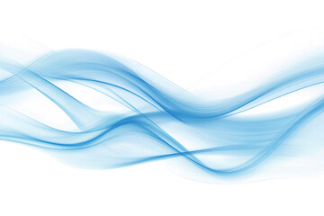 Blue wave on isolated transparent background. Design element. Motion effect. Abstract graphic wavy line.