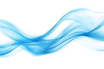 Blue wave on isolated transparent background. Design element. Motion effect. Abstract graphic wavy line.