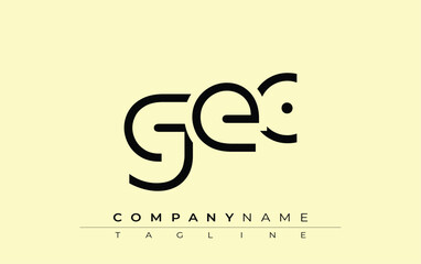 GEC abstract letter design. Modern Business Logo Design With Abstract Typography and Contemporary Style