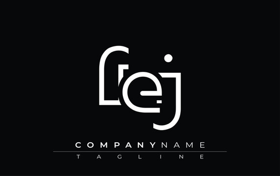 FEJ abstract letter design. Modern Business Logo Design With Abstract Typography and Contemporary Style