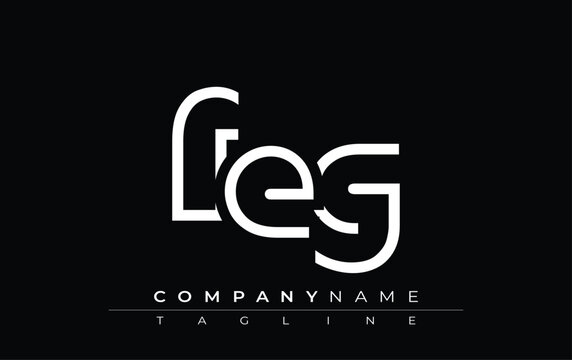 FEG abstract letter design. Modern Business Logo Design With Abstract Typography and Contemporary Style