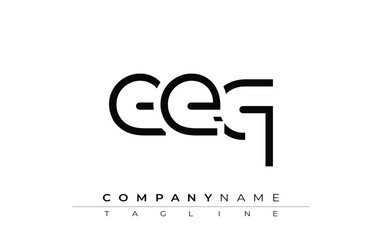 EEQ abstract letter design. Modern Business Logo Design With Abstract Typography and Contemporary Style