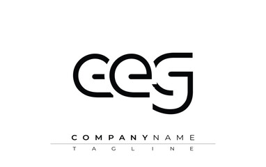 EEG abstract letter design. Modern Business Logo Design With Abstract Typography and Contemporary Style