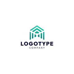Abstract house logo in vector. Original real estate logo.