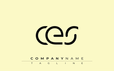 CES abstract letter design. Modern Business Logo Design With Abstract Typography and Contemporary Style