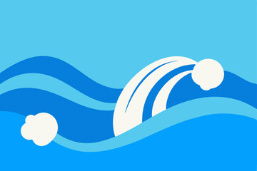 Obraz premium vector illustration of an abstract background with waves