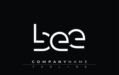 BEE abstract letter design. Modern Business Logo Design With Abstract Typography and Contemporary Style