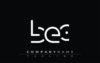 BEC abstract letter design. Modern Business Logo Design With Abstract Typography and Contemporary Style