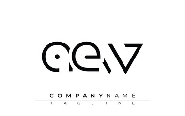 AEW abstract letter design. Modern Business Logo Design With Abstract Typography and Contemporary Style