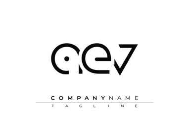AEV abstract letter design. Modern Business Logo Design With Abstract Typography and Contemporary Style